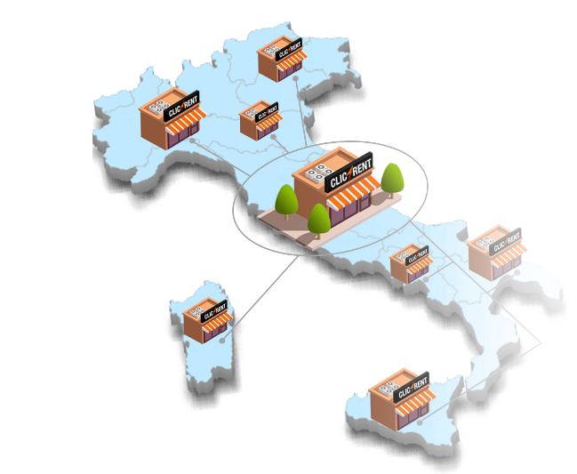 La rete Clic4Rent su tutto il territorio nazionale